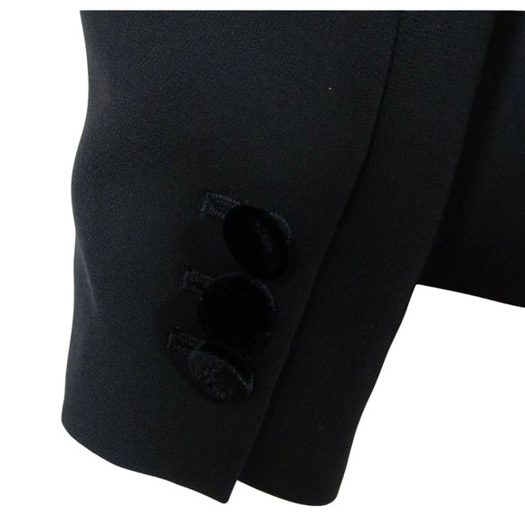 TALBOTS Size 6 Black Velvet Button & Lapel One Button Blazer NWT - Picture 4 of 4